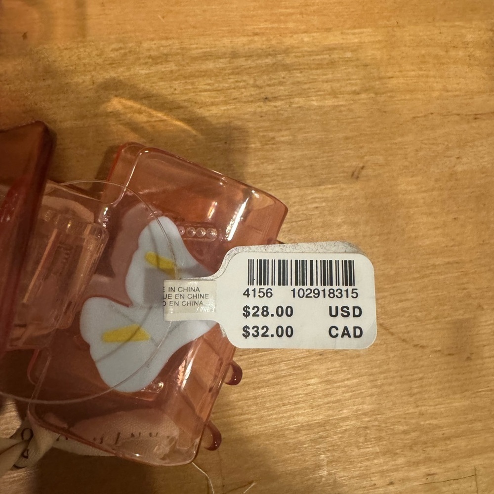 NEW Anthropologie 2 Calla Lillies Floral Hair Clips Pink Green White Translucent - Picture 3 of 4